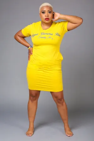 ΣΓΡ Pearl Studded Tee Shirt Dress