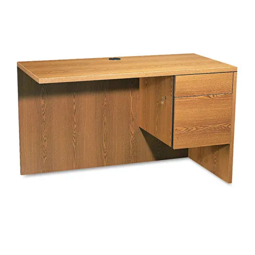 10500 Series L Workstation Return, 3/4 Height Left Ped, 48w X 24d X 29.5h, Mahogany
