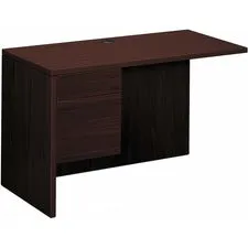 10500 Series L Workstation Return, 3/4 Height Left Ped, 48w X 24d X 29.5h, Mahogany