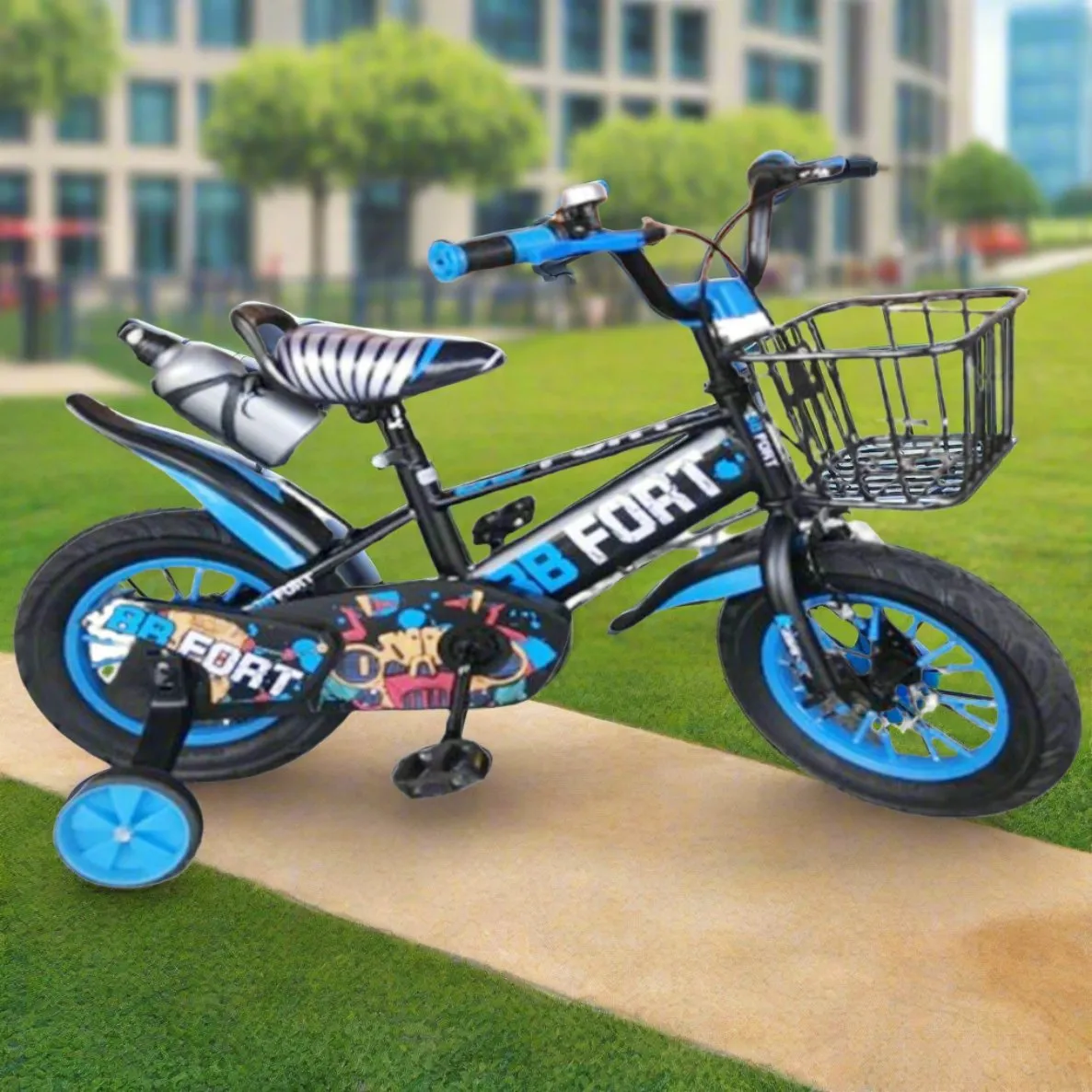 20" BB Fort Bicycle with Basket, Bottle Holder and Training Wheels