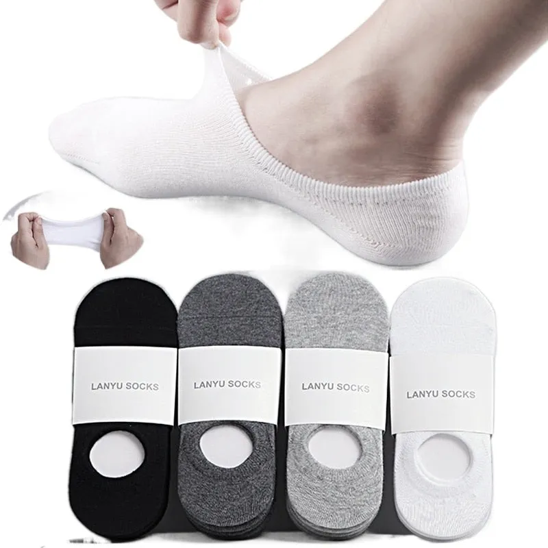 5Pair / Lot Fashion Happy Men Boat Socks