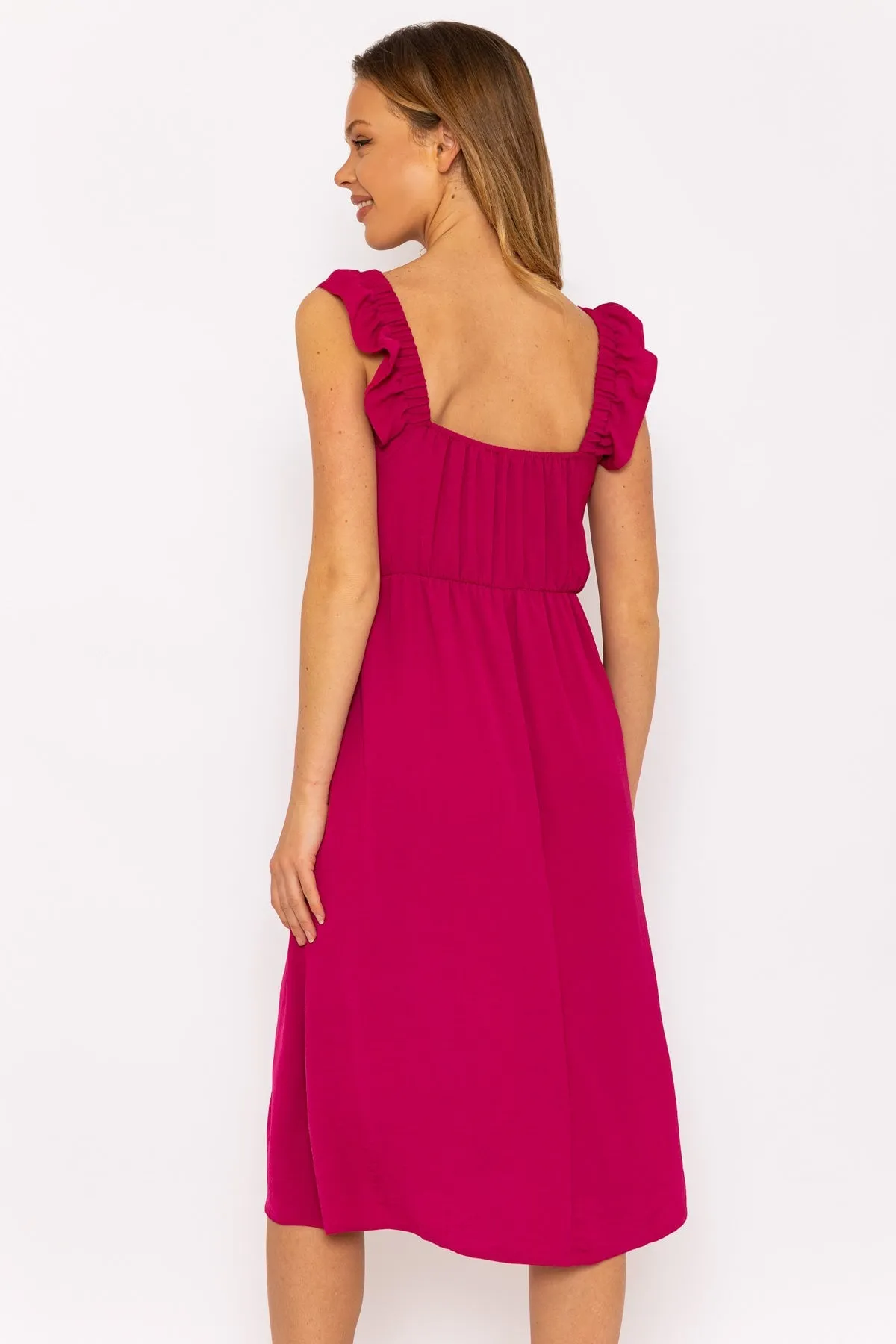 Adeline Pink Midi Dress