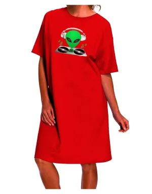 Alien DJ Dark Night Shirt Dress for the Fashion-forward Adult