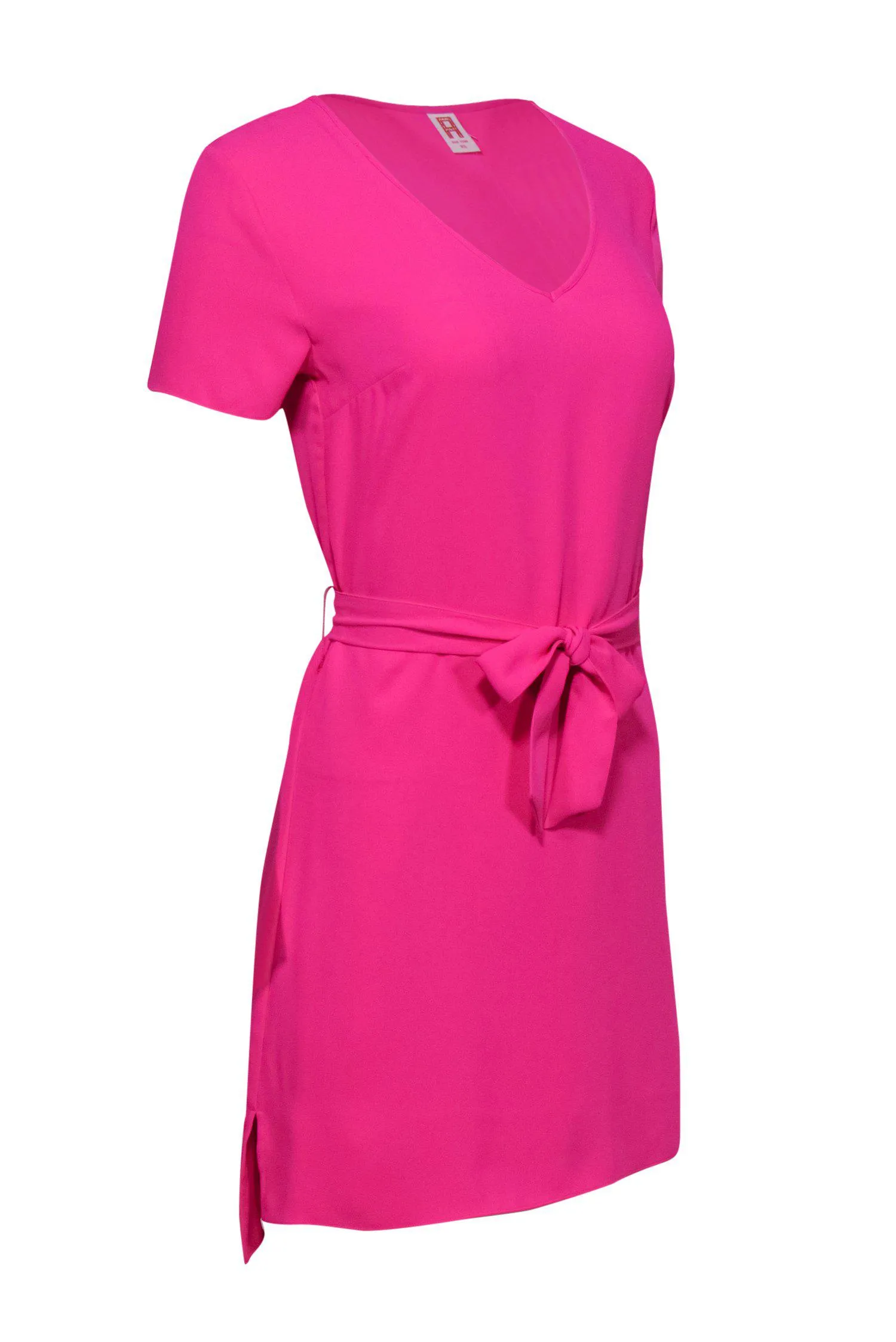Amanda Uprichard - Neon Pink Belted T-Shirt Dress Sz XS