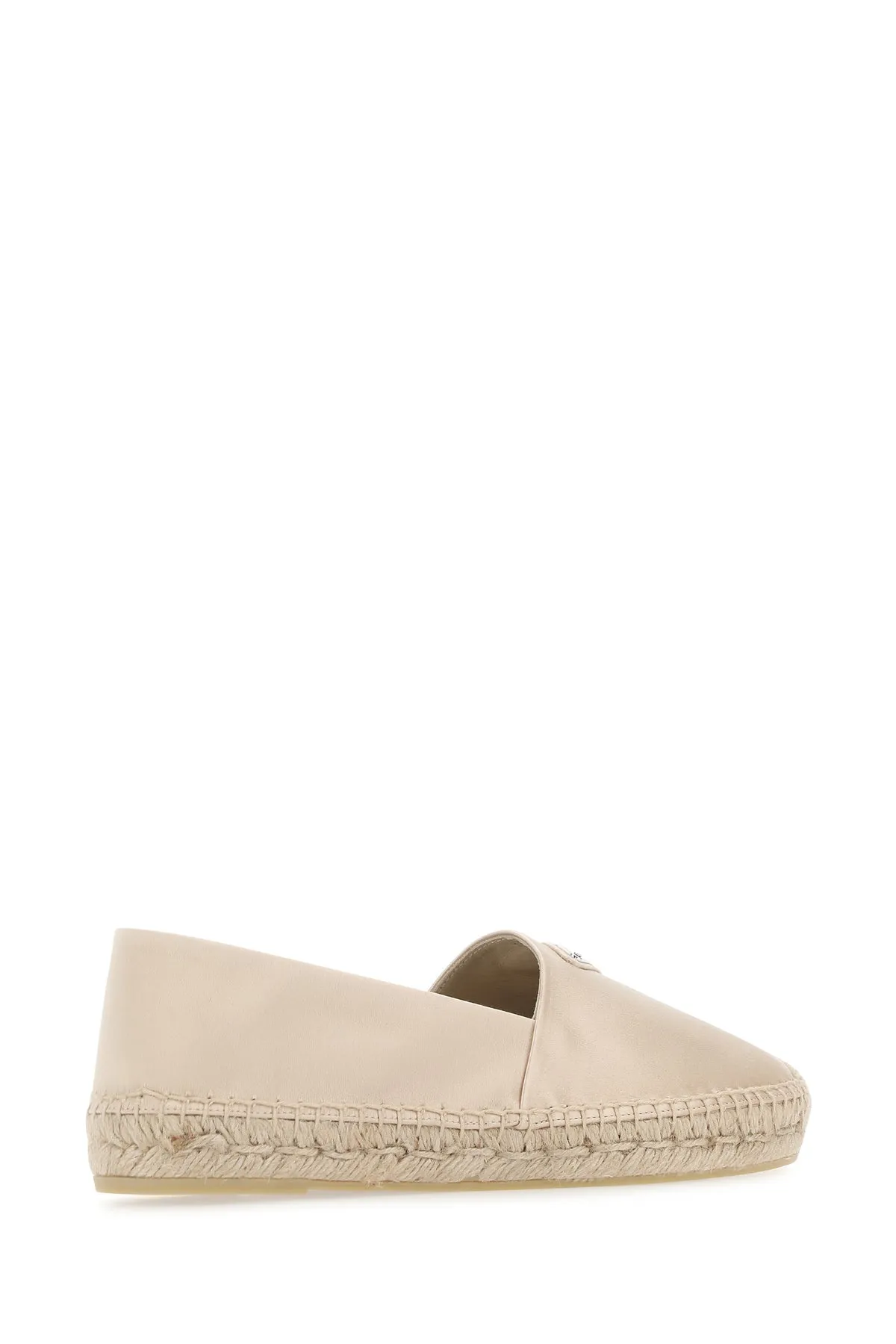 Beige satin espadrilles