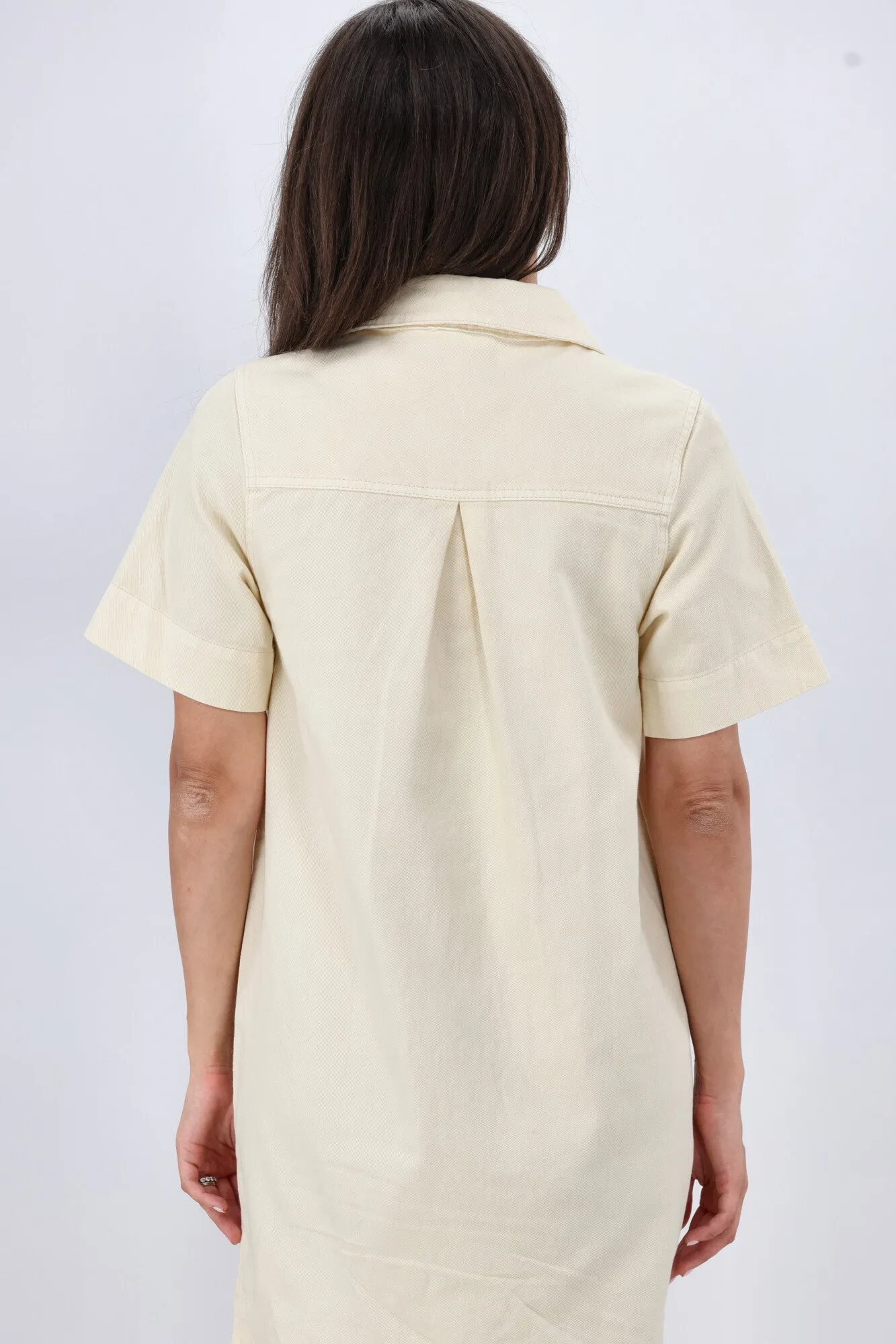 Betty Basics Dawson Denim Dress Off White