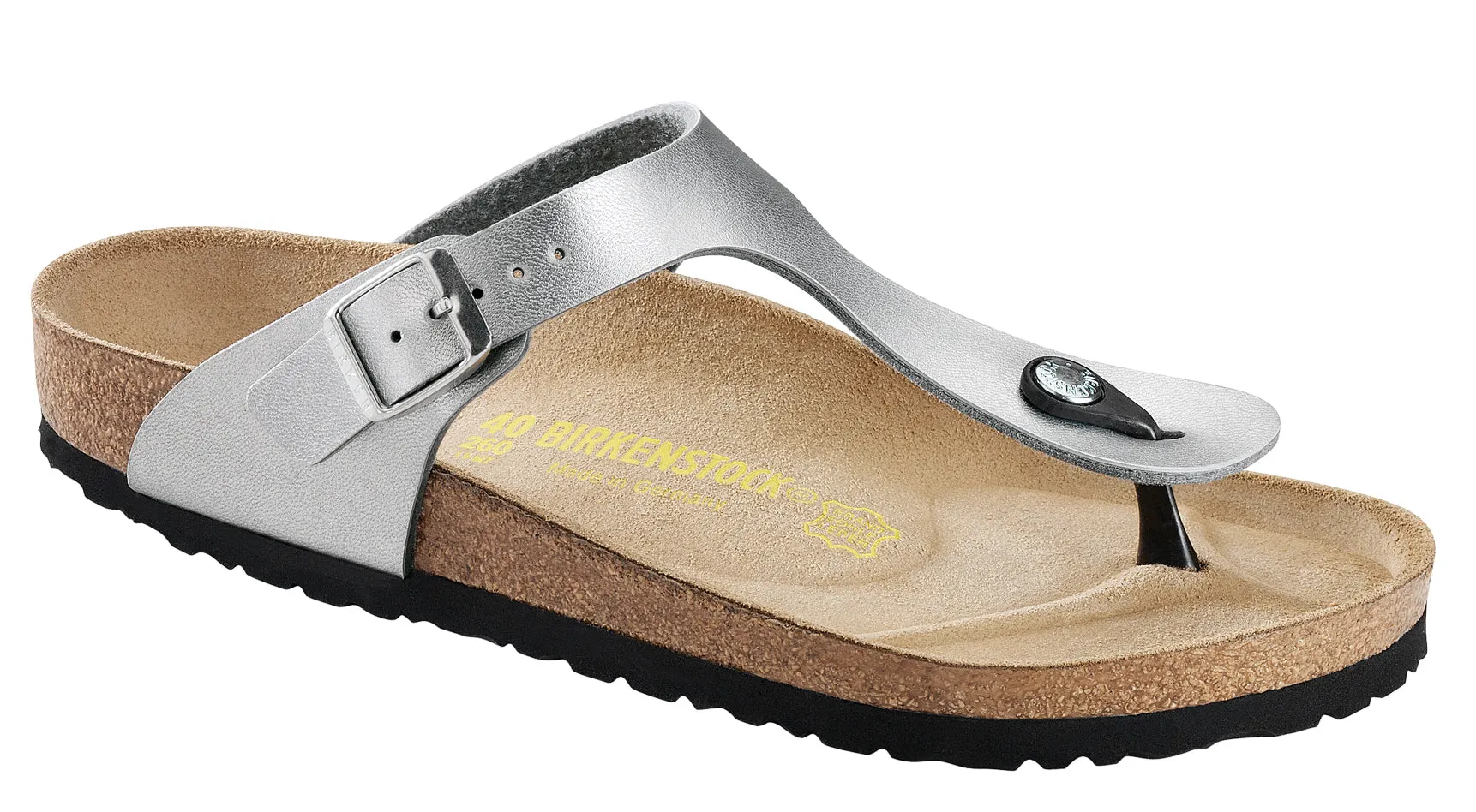 BIRKENSTOCK Gizeh Birko Flor Silver Thong