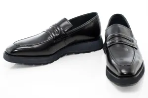 Black Leather Casual Penny Loafer