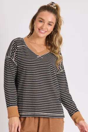 BLACK V NECK