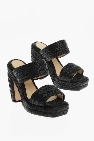 Bottega Veneta Braided Raffia Sandals 12 Cm