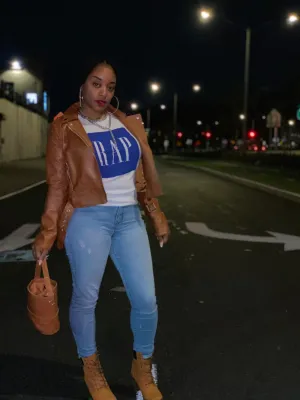Camel Sassy Moto Leather Jacket