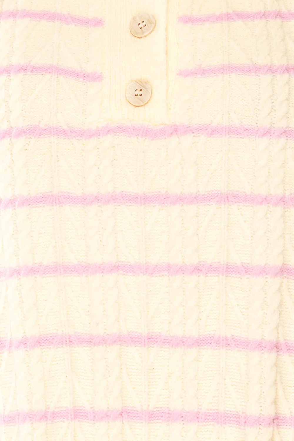 Cariamanga Cream | Stripped Knit Top