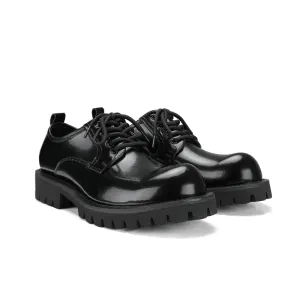 Casual Men's Real Leather Shoes Big Flatform / Fashion Round Boot / Stylish Male Footwear