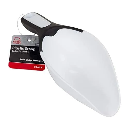 Chef Craft Select Plastic Scoop, 1 cup, White