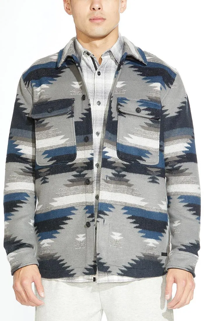 Civil Society Aztec Print Soft Knit Shirt Jacket