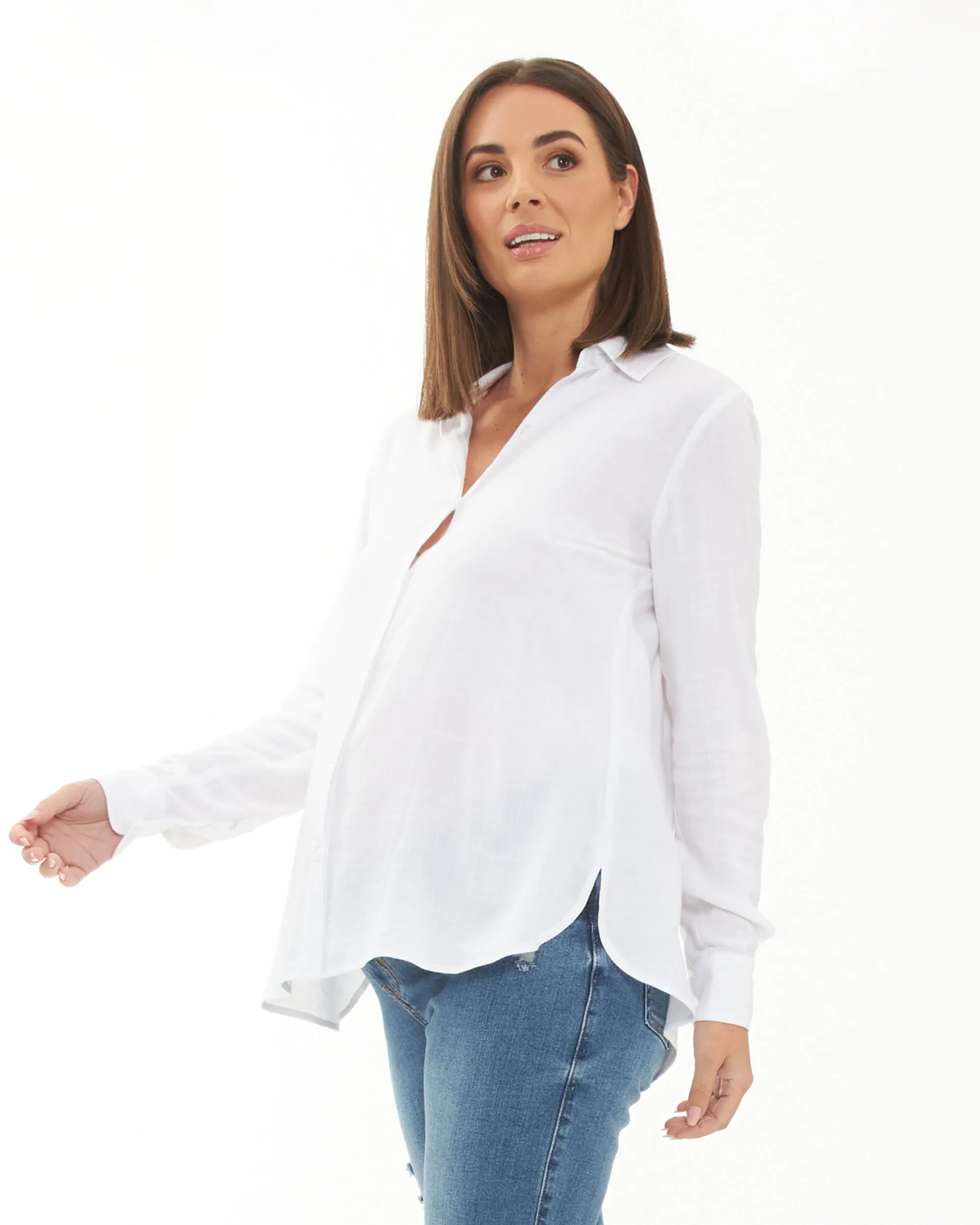 Clara Relaxed Shirt  White