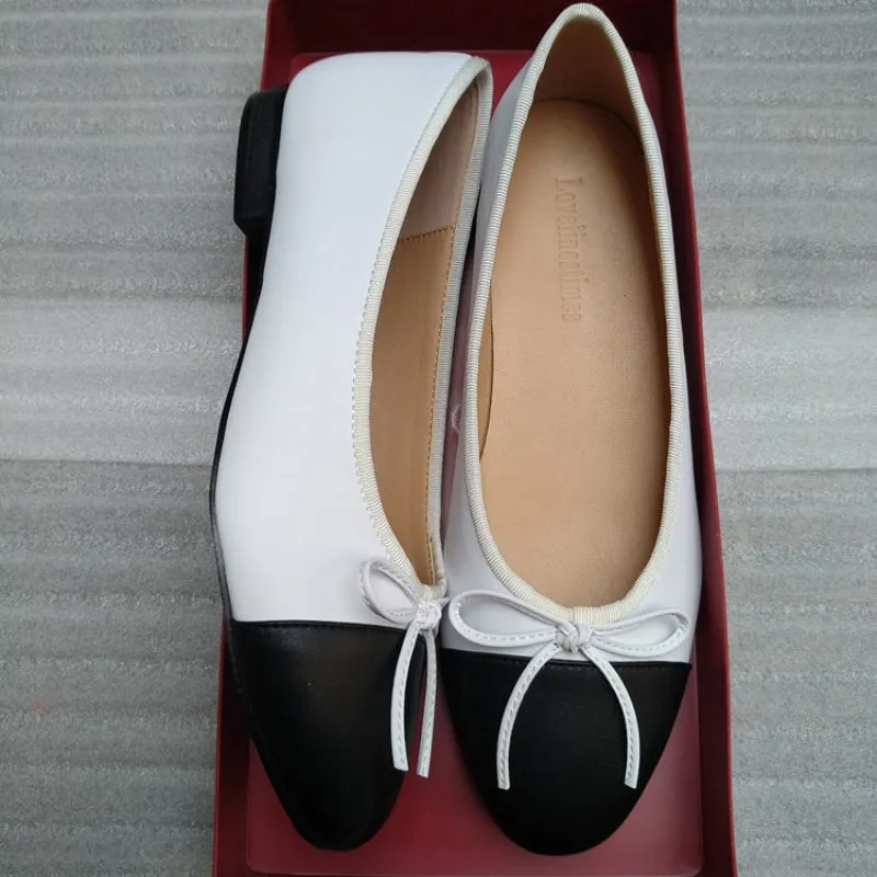 Classic Ballet Flats with Simple Bow Knot Accent