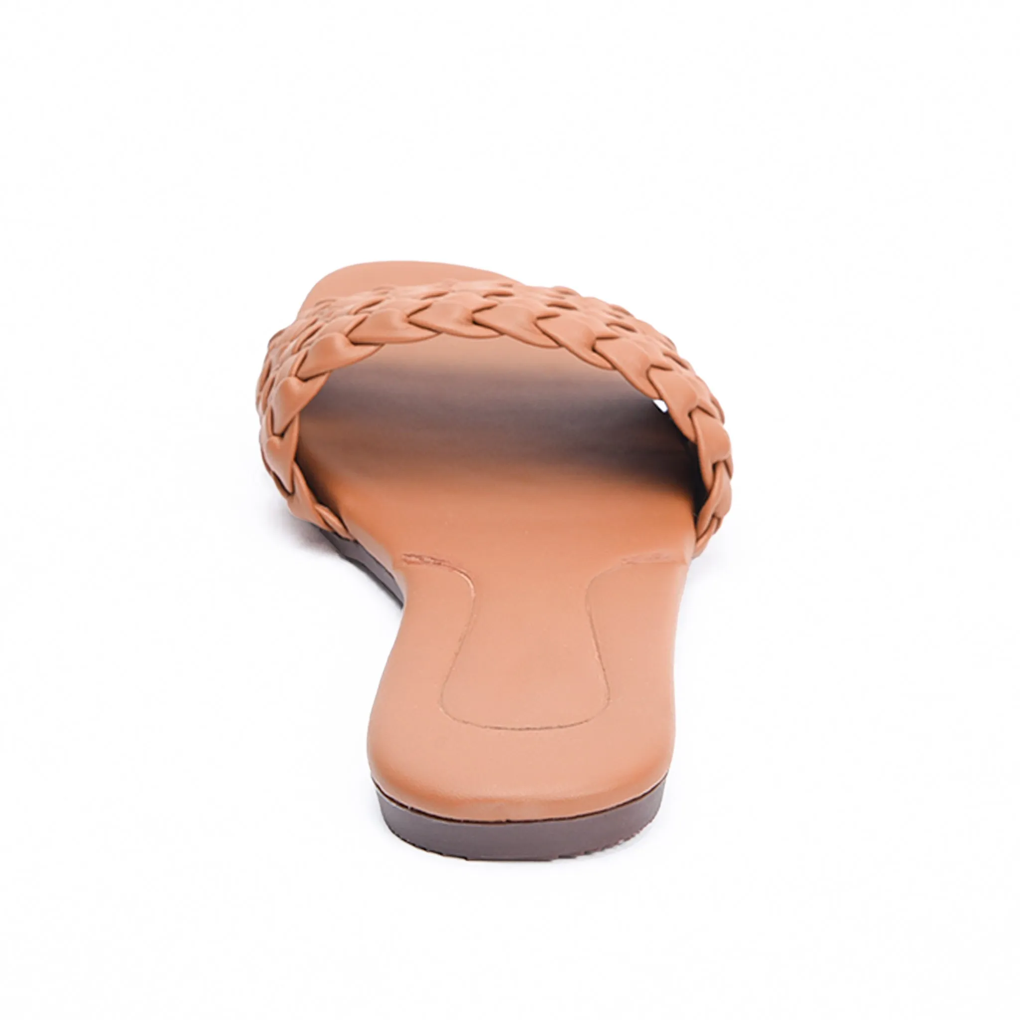 Classic Brown Braided Flats | 566J-B