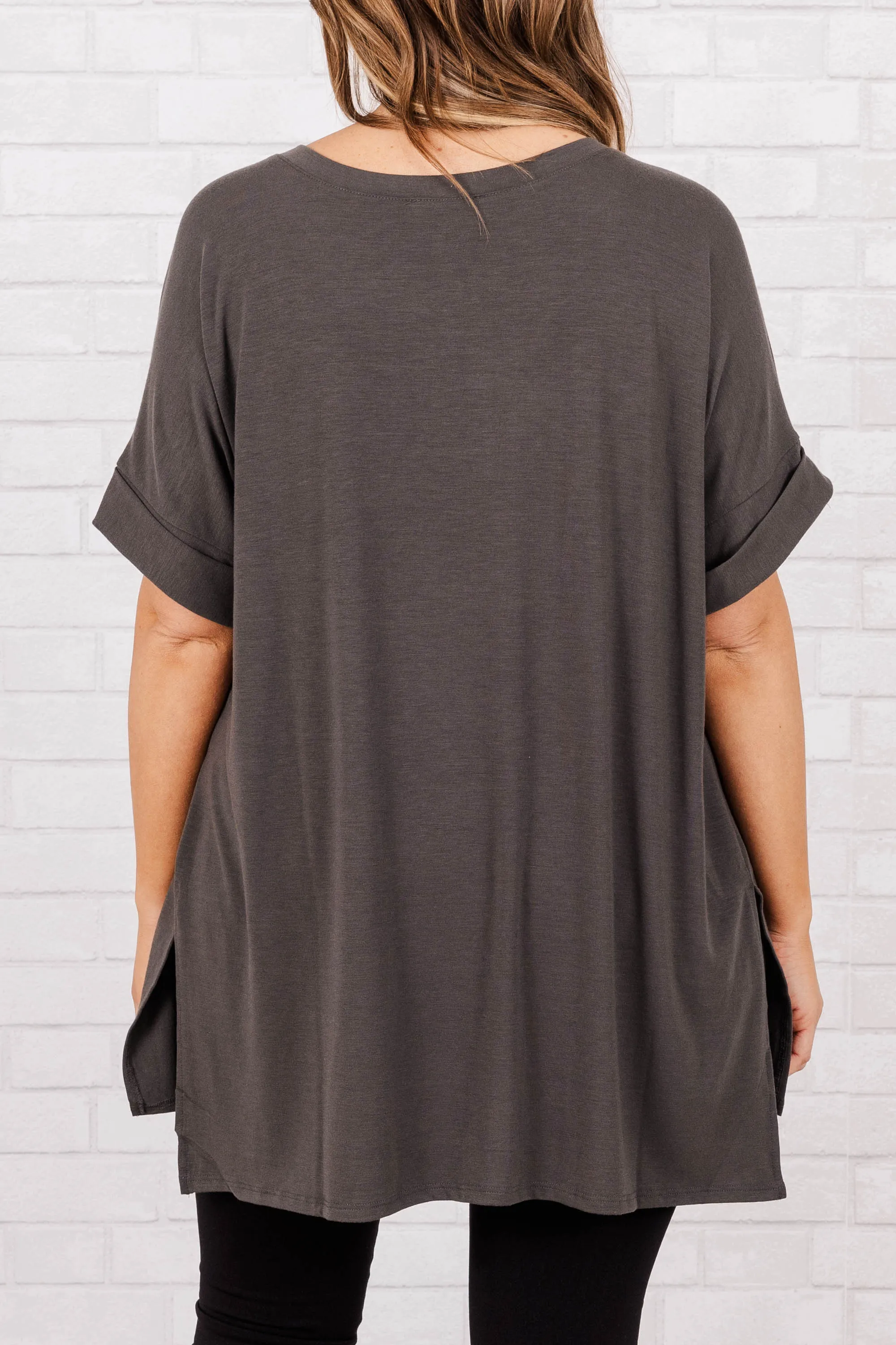 Comfy Travels Top, Ash Grey