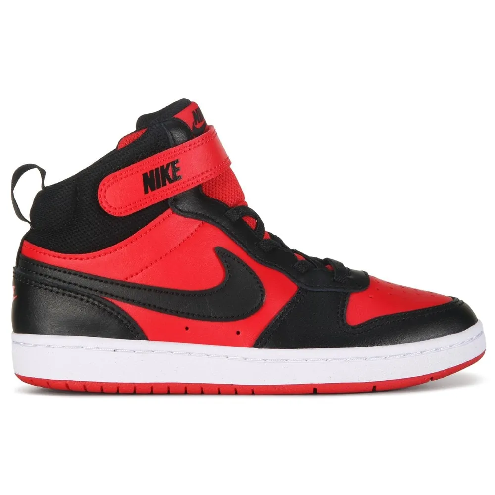 Court Borough 2 Little Kid Nike Children's High Top Sneakers, Red