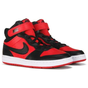 Court Borough 2 Little Kid Nike Children's High Top Sneakers, Red