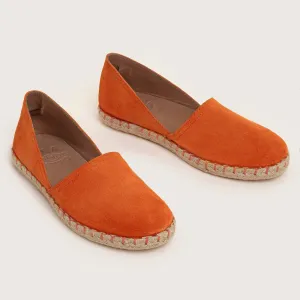 Cresent Suede Espadrille - Orange
