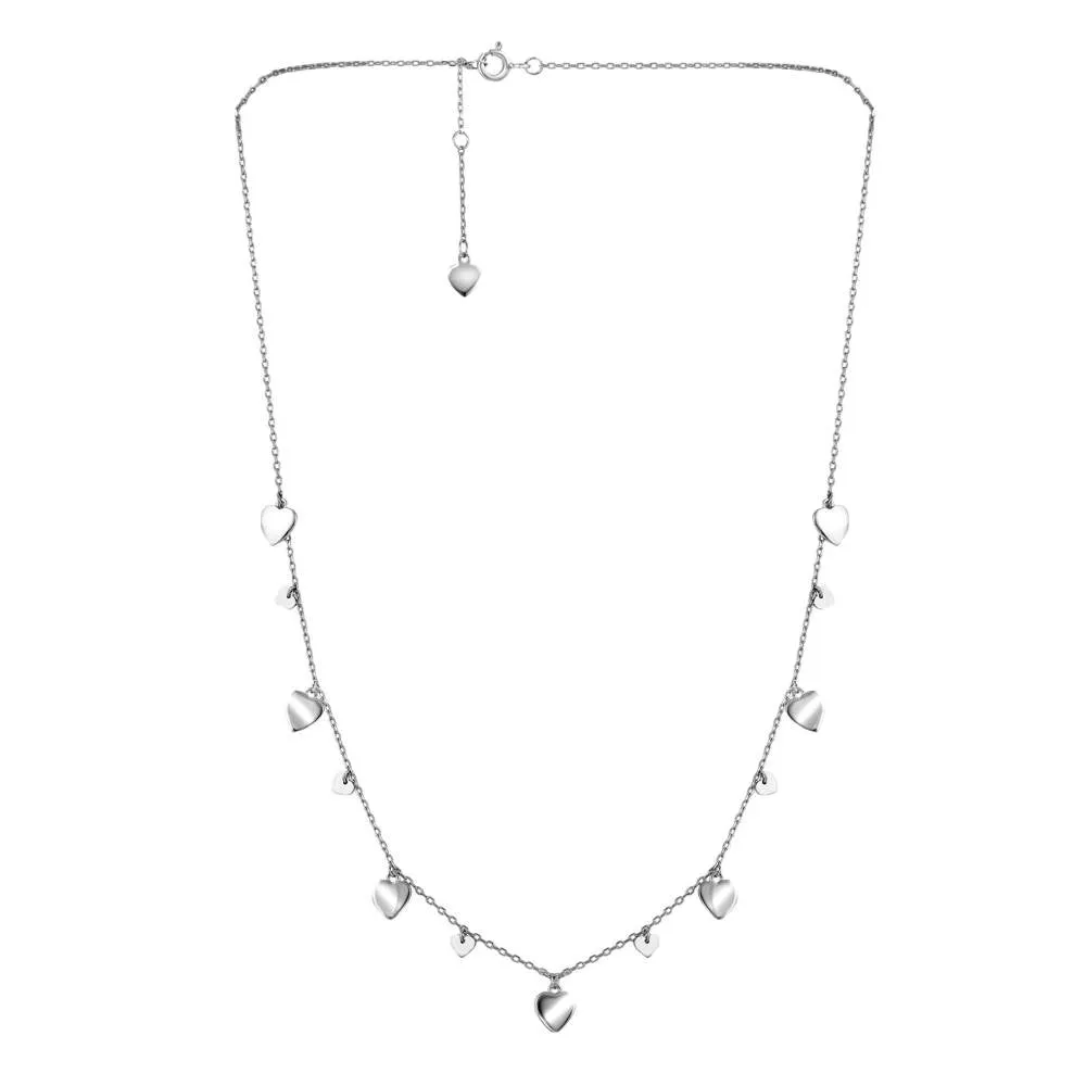 Curio Cottage Pure Silver Hearty Trinkets Necklace
