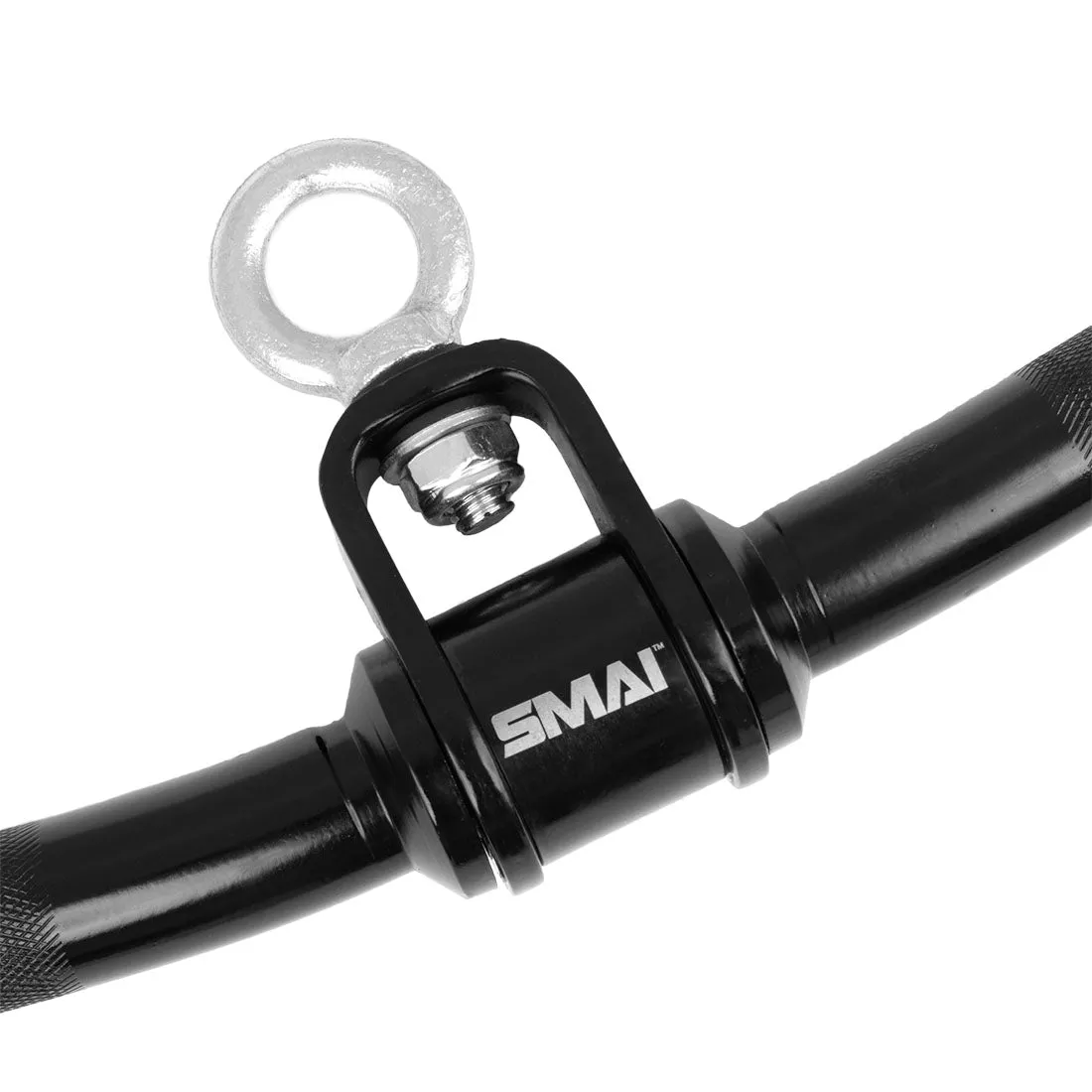 Curl Bar Revolving Attachment with Ball End Grip for Cable Machine