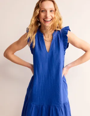 Daisy Double Cloth Short Dress-Surf The Web