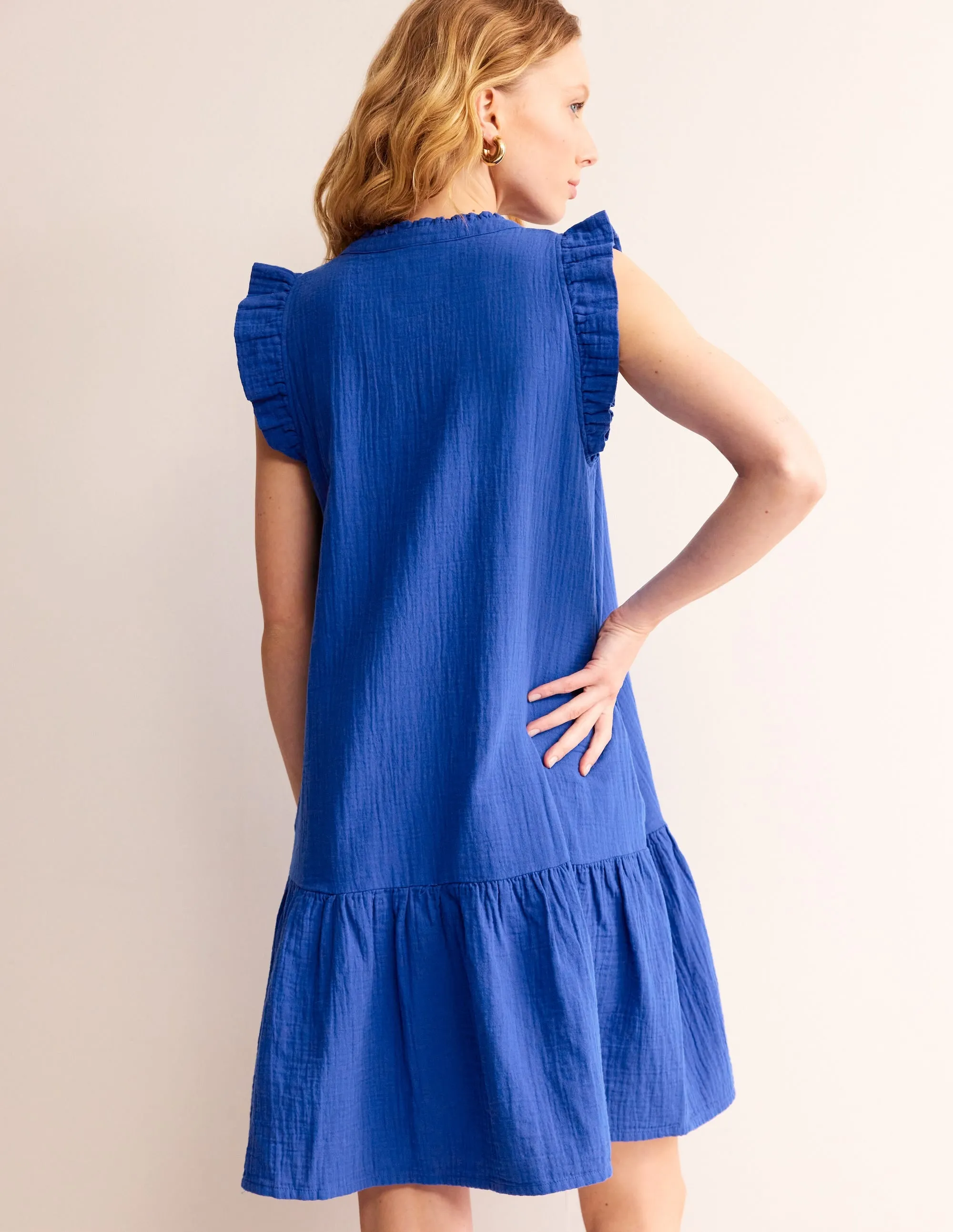 Daisy Double Cloth Short Dress-Surf The Web