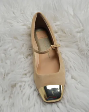 Dolce Vita Reyes Toe Cap Flat Tan Suede - FINAL SALE