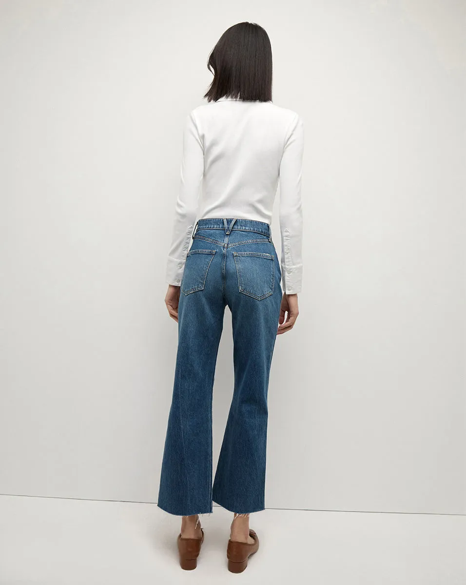 Dylan Raw Hem Straight-Leg Jean