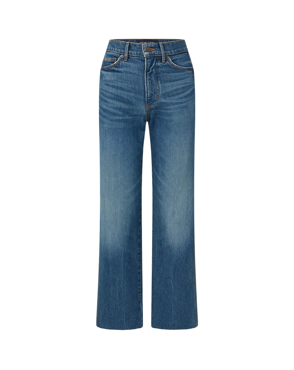 Dylan Raw Hem Straight-Leg Jean