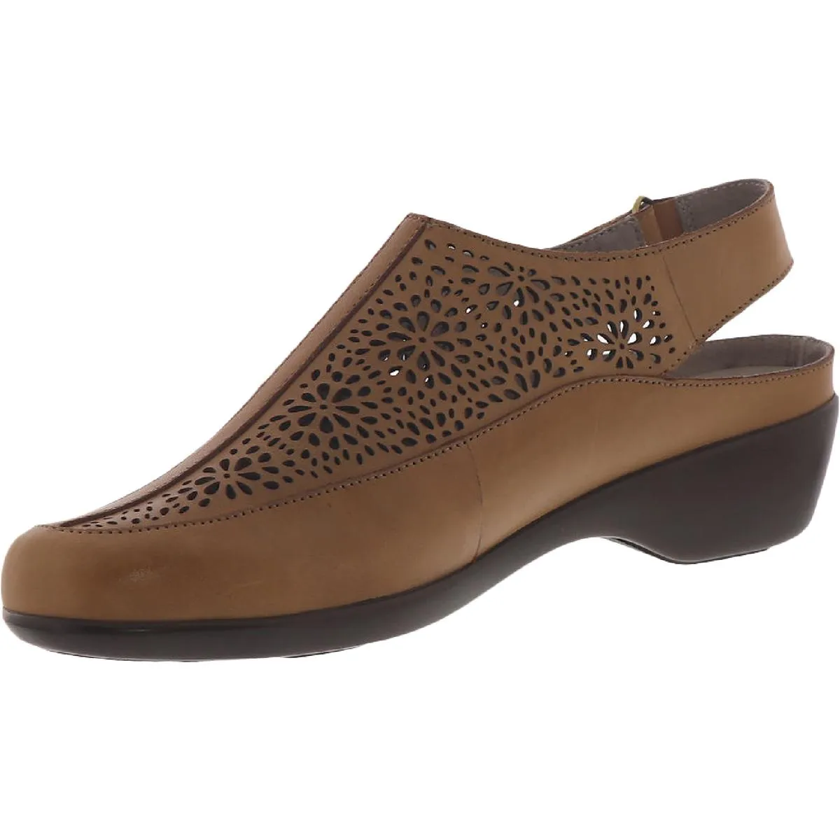 Easy Spirit Womens Dawn Leather Laser Cut Sandals Shoes