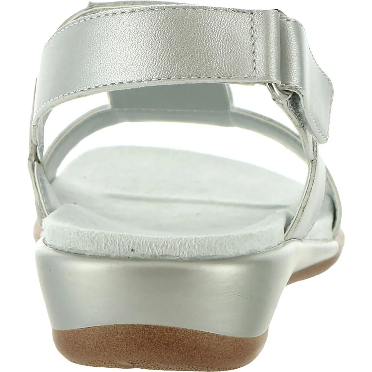 Easy Spirit Womens Hazel Leather Embellished Flat Sandals