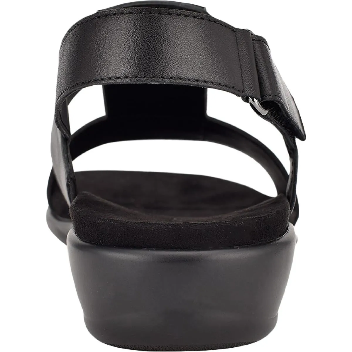 Easy Spirit Womens Hazel Leather Embellished Flat Sandals