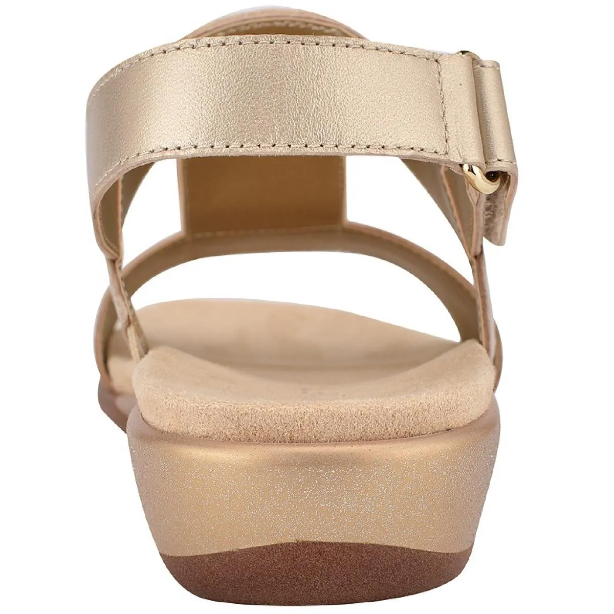 Easy Spirit Womens Hazel Leather Embellished Flat Sandals
