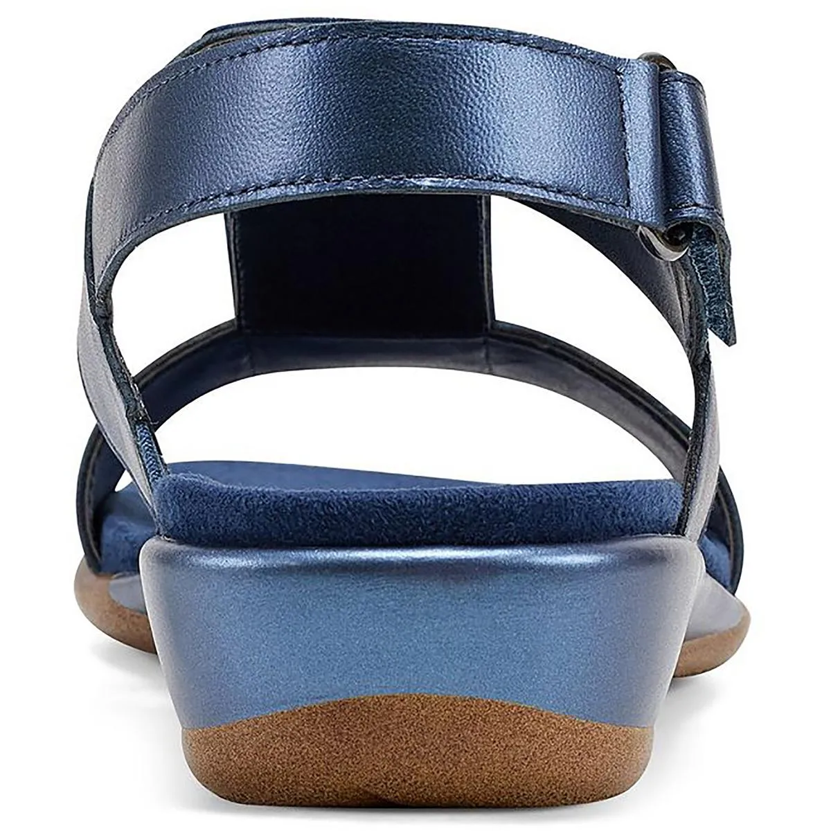 Easy Spirit Womens Hazel Leather Embellished Flat Sandals