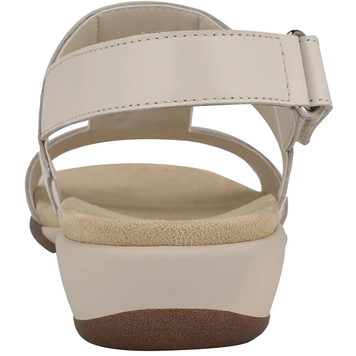 Easy Spirit Womens Hazel Leather Embellished Flat Sandals