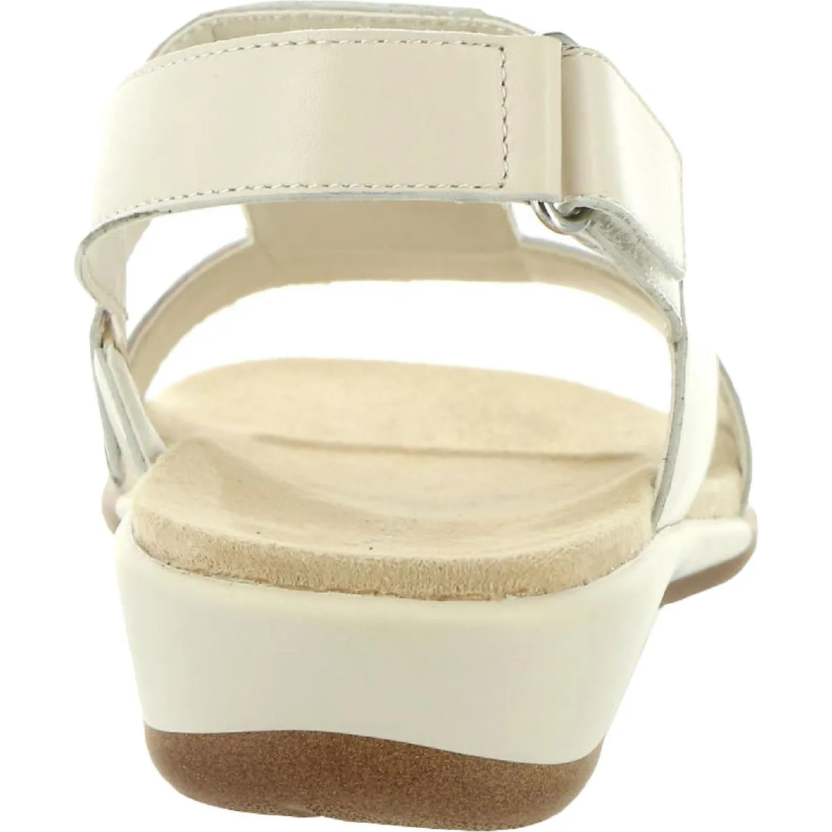 Easy Spirit Womens Hazel Leather Embellished Flat Sandals