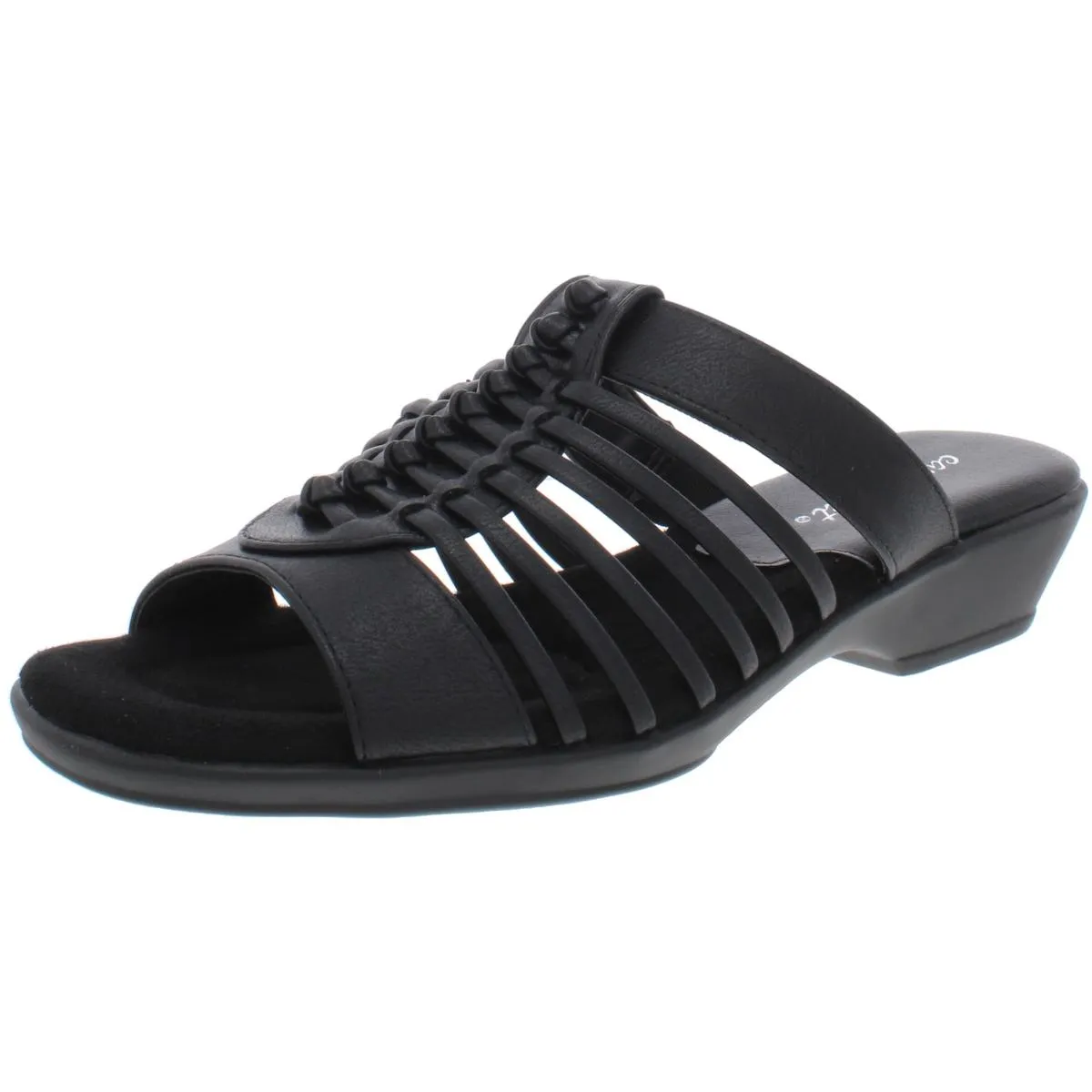 Easy Street Womens Nola Strappy Slip On Slide Sandals