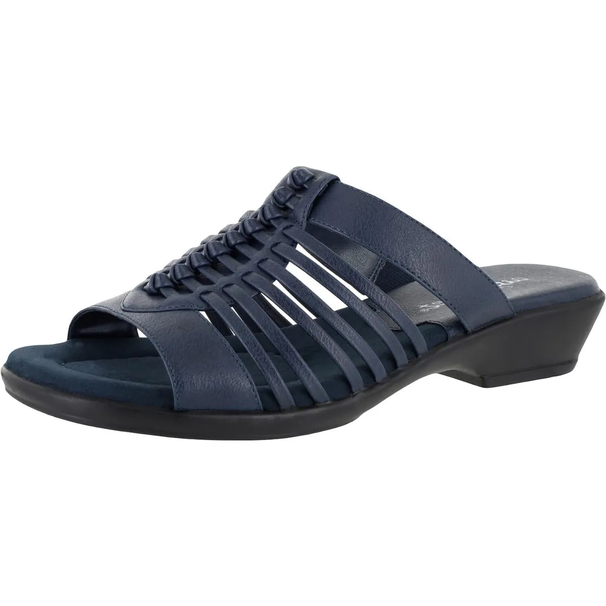 Easy Street Womens Nola Strappy Slip On Slide Sandals