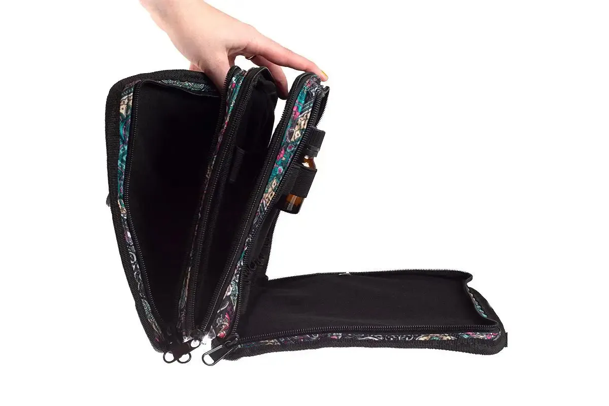 Essential Oil Storage Case with Clear Accessories Pocket (Holds 54 Vials)