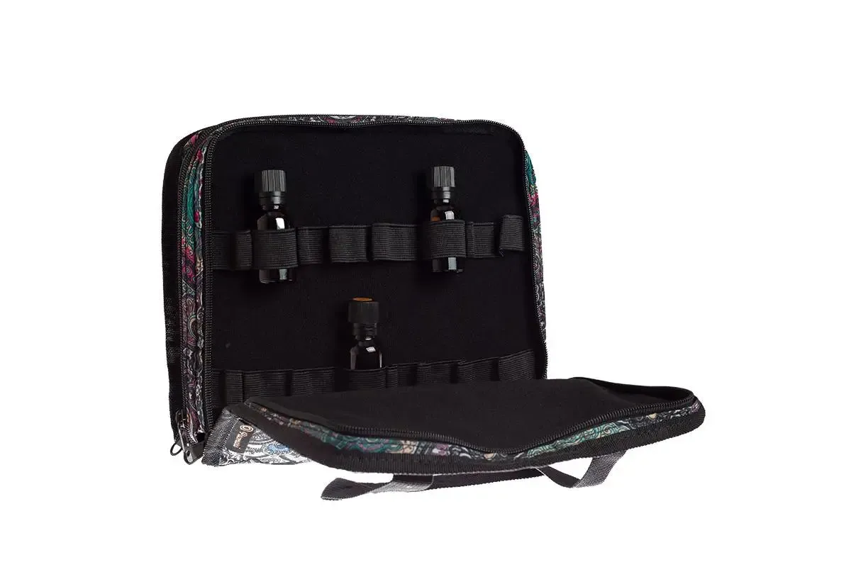 Essential Oil Storage Case with Clear Accessories Pocket (Holds 54 Vials)