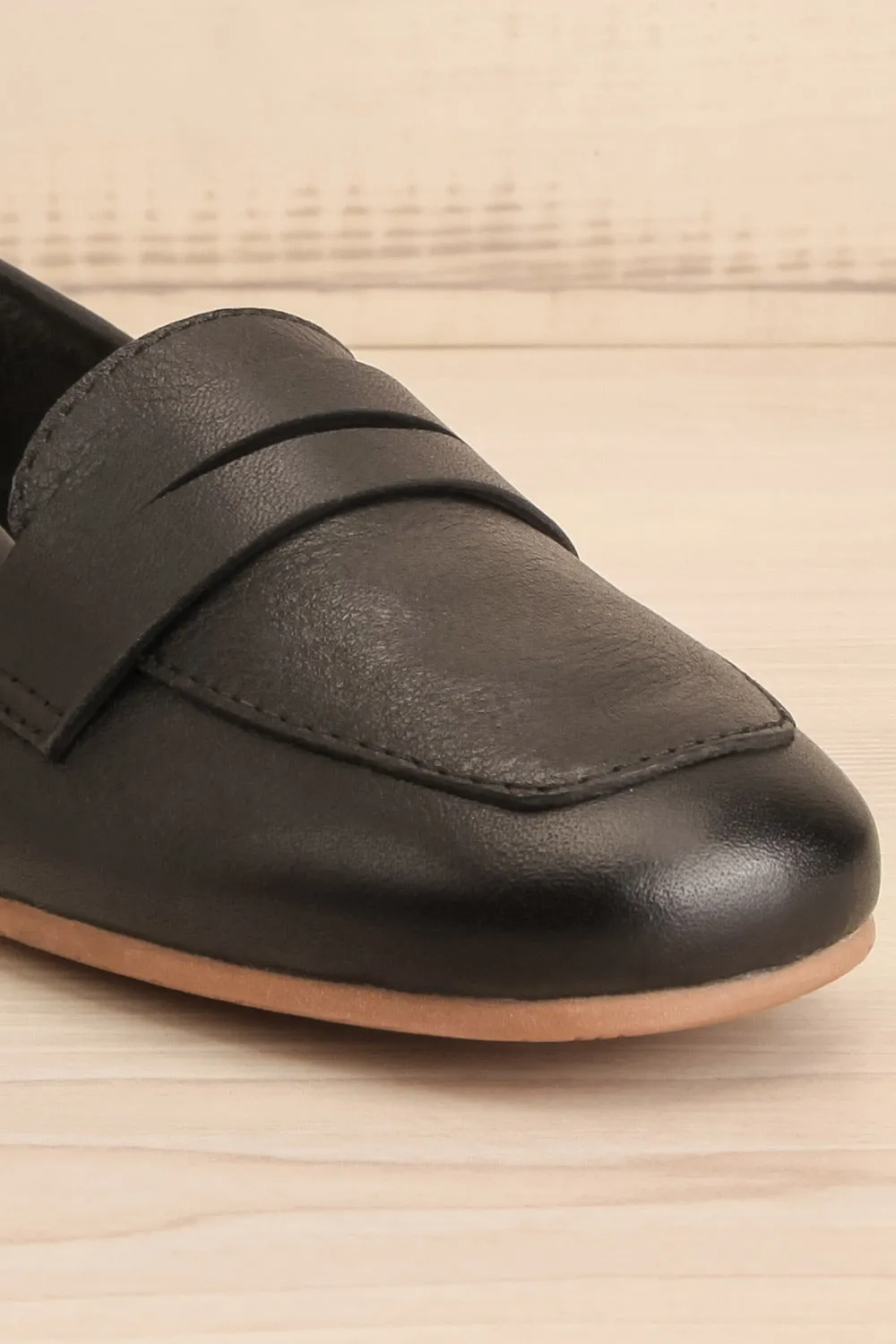 Faith Black | Leather Loafers