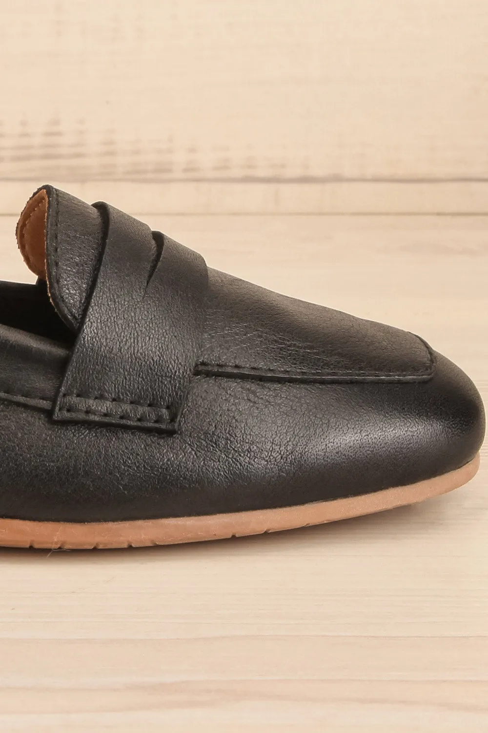 Faith Black | Leather Loafers