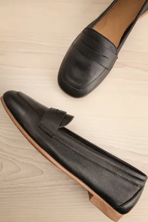 Faith Black | Leather Loafers