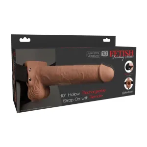 Fetish Fantasy Series - 10" Vibrating Hollow Strap-on w/ Remote Control