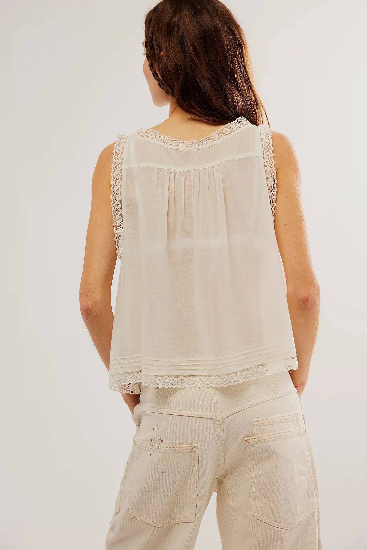 FREE PEOPLE FOREVERMORE TANK - IVORY