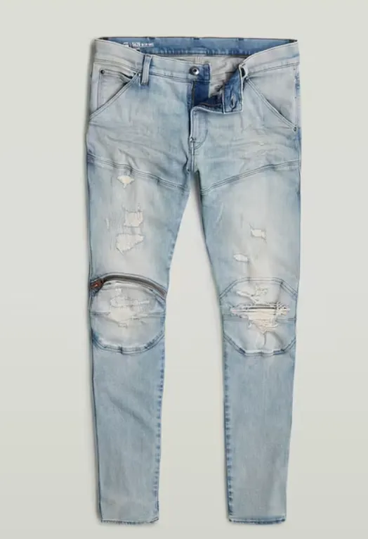 G-Star Jeans - ZIP KNEE SKINNY -VINTAGE SUMMER SKY RESTORED  - D01252-D634-H148